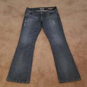 Used Womens Guess Daredevil Boot Jeans size 29